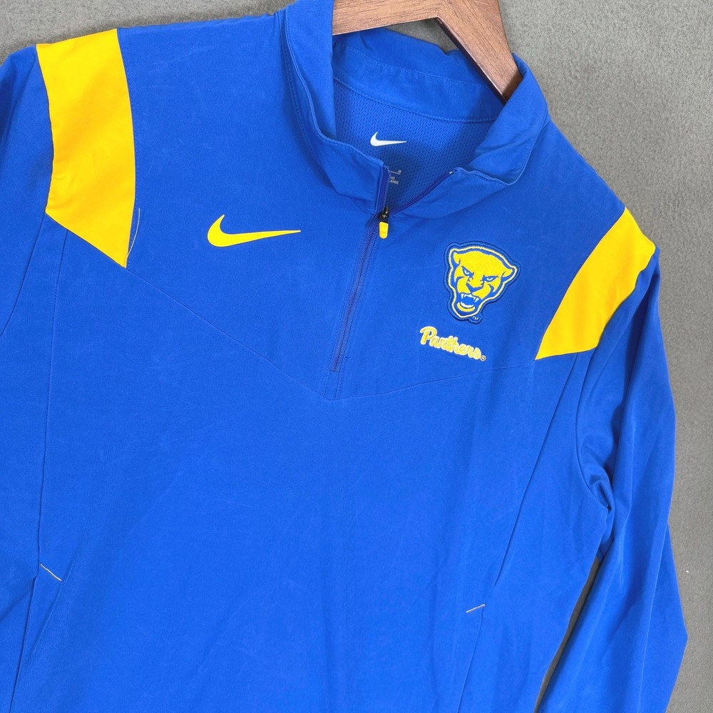 Nike Pitt Panthers Anorak Coach Jacket Men M On Field Quarter Zip NCAA